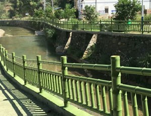 珠海河道仿竹护栏