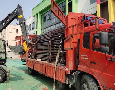 郑州北京庞各庄幼儿园围栏项目卸车安装